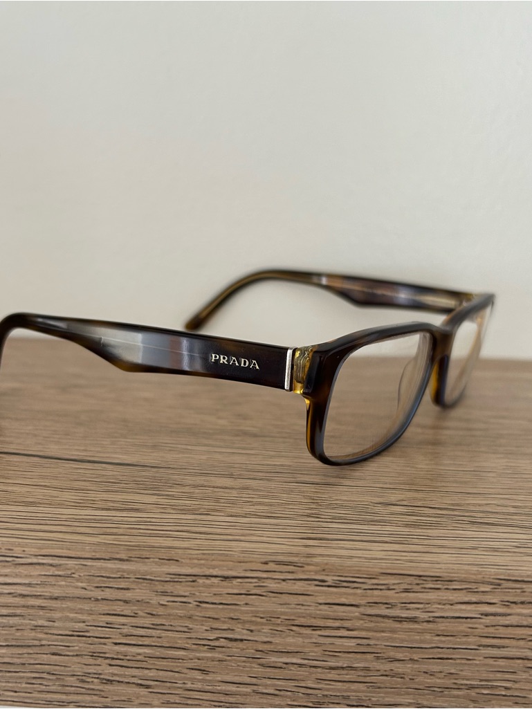 Prada Pr 16mv Tortoiseshell Rectangular Optical Frames Great Condition
